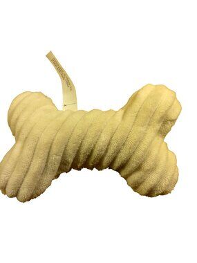 Chewy White Fleece Dogbone Dog Toy Fetch Cuddle Companion Squeaker